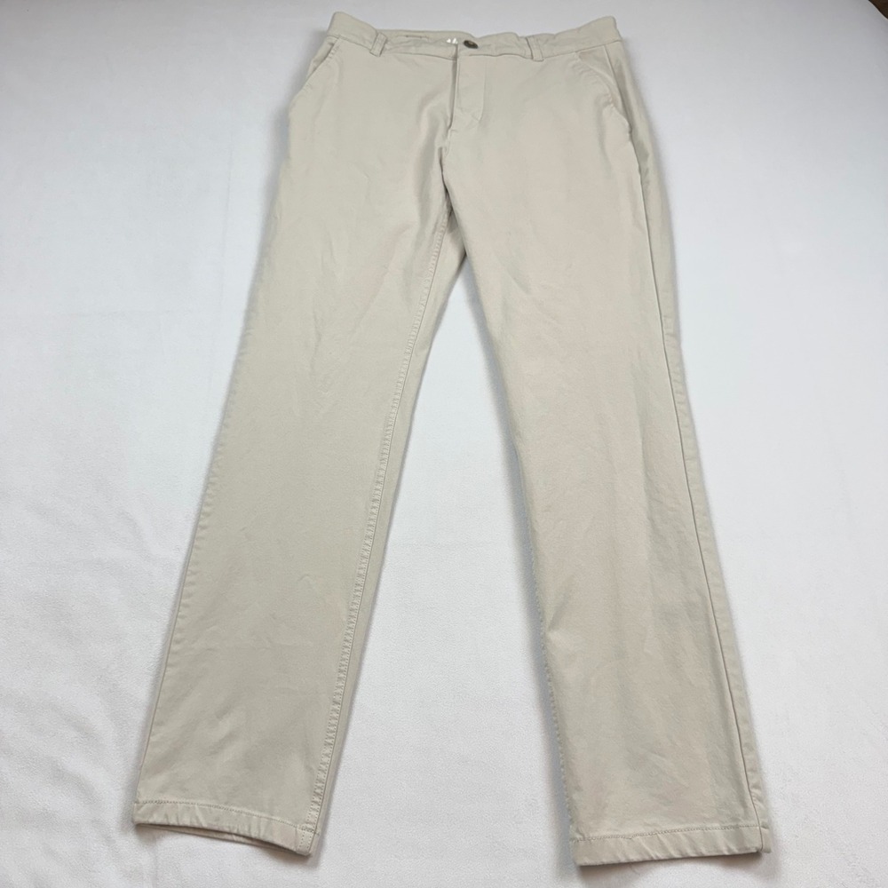 Mugsy Teddys Khaki Chino Pants Mens‎ 32x32 Tan Stretch Cotton Blend K6PNLK